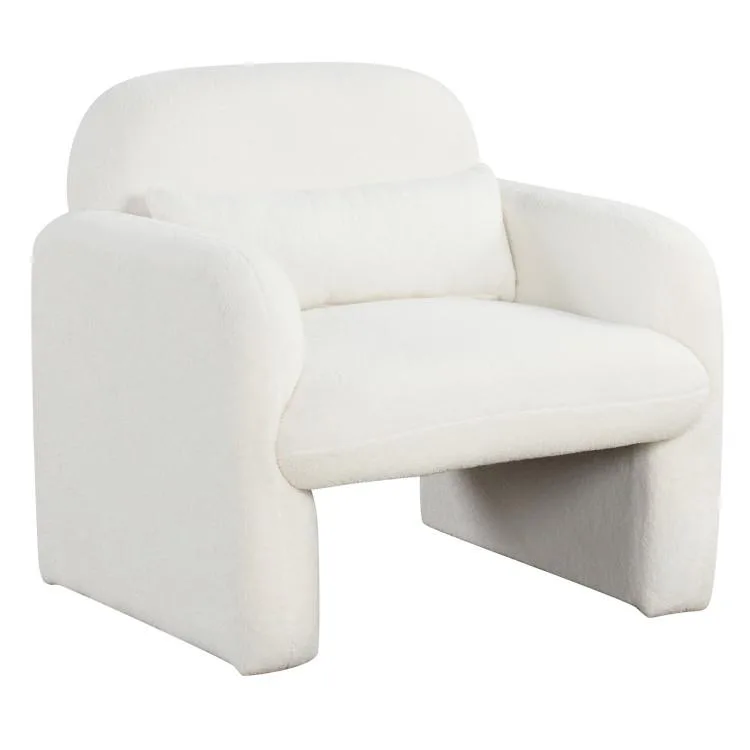 SlickBlue SlickBlue Modern Accent Chair with Waist Pillow Beige — product photo