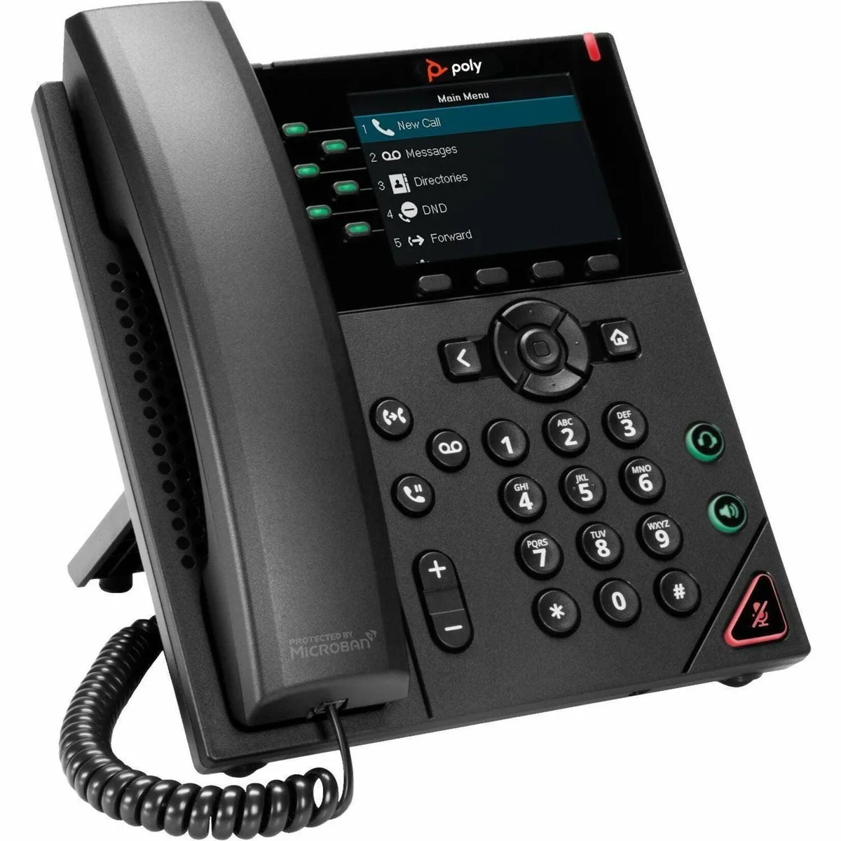 HP HP Poly VVX 350 VoIP Phone 89B68AA 6-line 3.5in colour display PoE — product photo