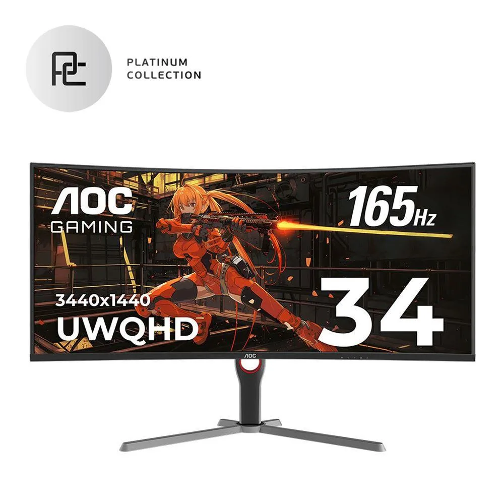 AOC Monitors AOC Monitors CU34G10X 34" 3440x1440 165Hz 1ms curved gaming monitor — product photo