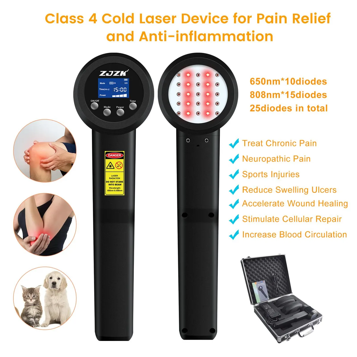 ZJZK ZJZK LRP8000-1027 8000mW 650nm 808nm Home Health Care — product photo