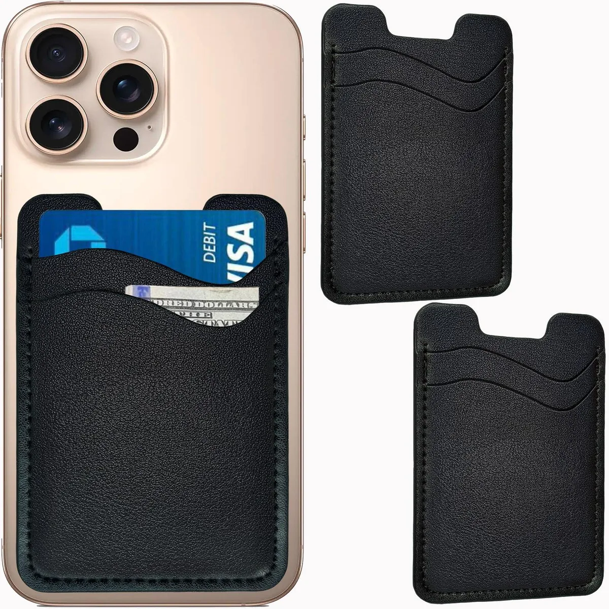 Viator Gear Phone Wallet Stick On 2 Pack Black — product photo