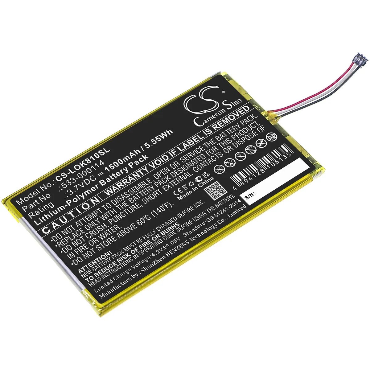 Cameron &amp; Co Cameron &amp; Co DS-CS-LOK810SL 1500mAh keyboard accessory — product photo