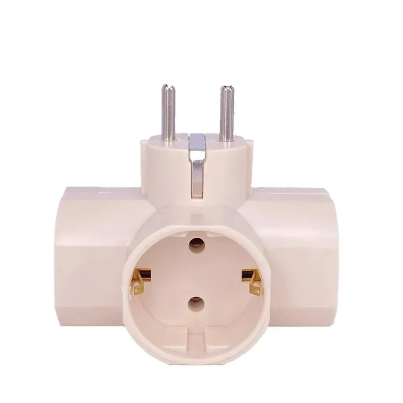 Bartek Limited Bartek Limited Type Conversion Plug 1 to 3 Way EU Standard Power Adapter Socket 16A Travel Plugs AC 250V — product photo