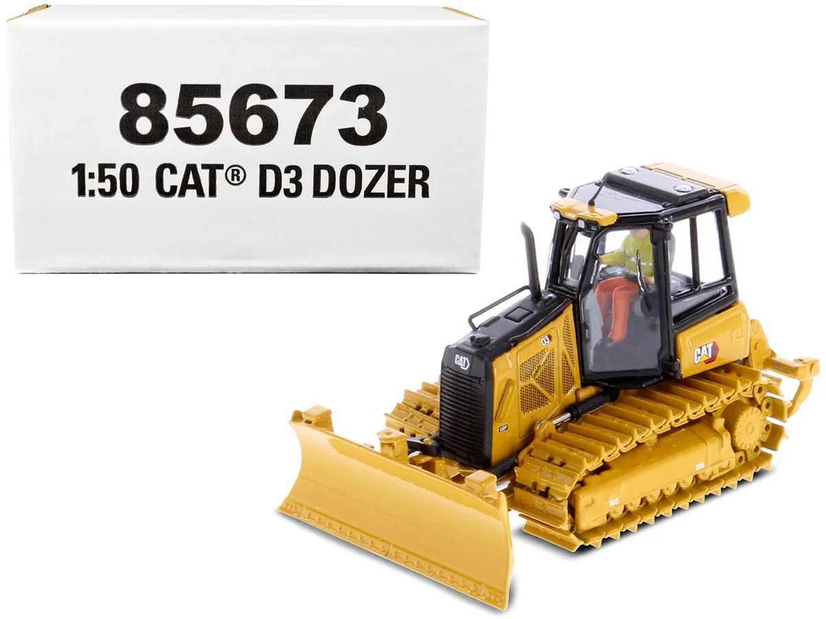DieCast Masters DieCast Masters CAT D3 Track Type Dozer with Operator High Line Series 1/50 Hobby Collectible — product photo