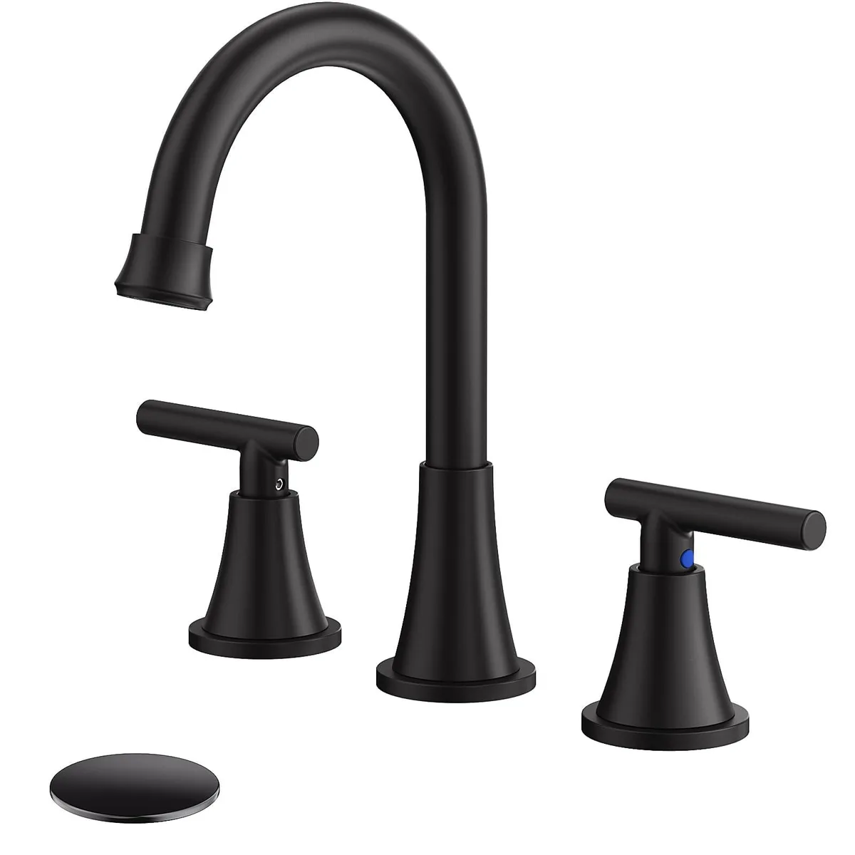  SB1208BZUS-HR-8LT-BLACK Matte Black Widespread Bath Faucet 1.2 GPM — product photo