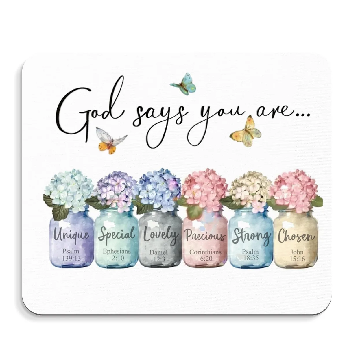 BAYOGITA 033-XMAN-SBD-God Says Mouse Pad 9.5x8 in — product photo