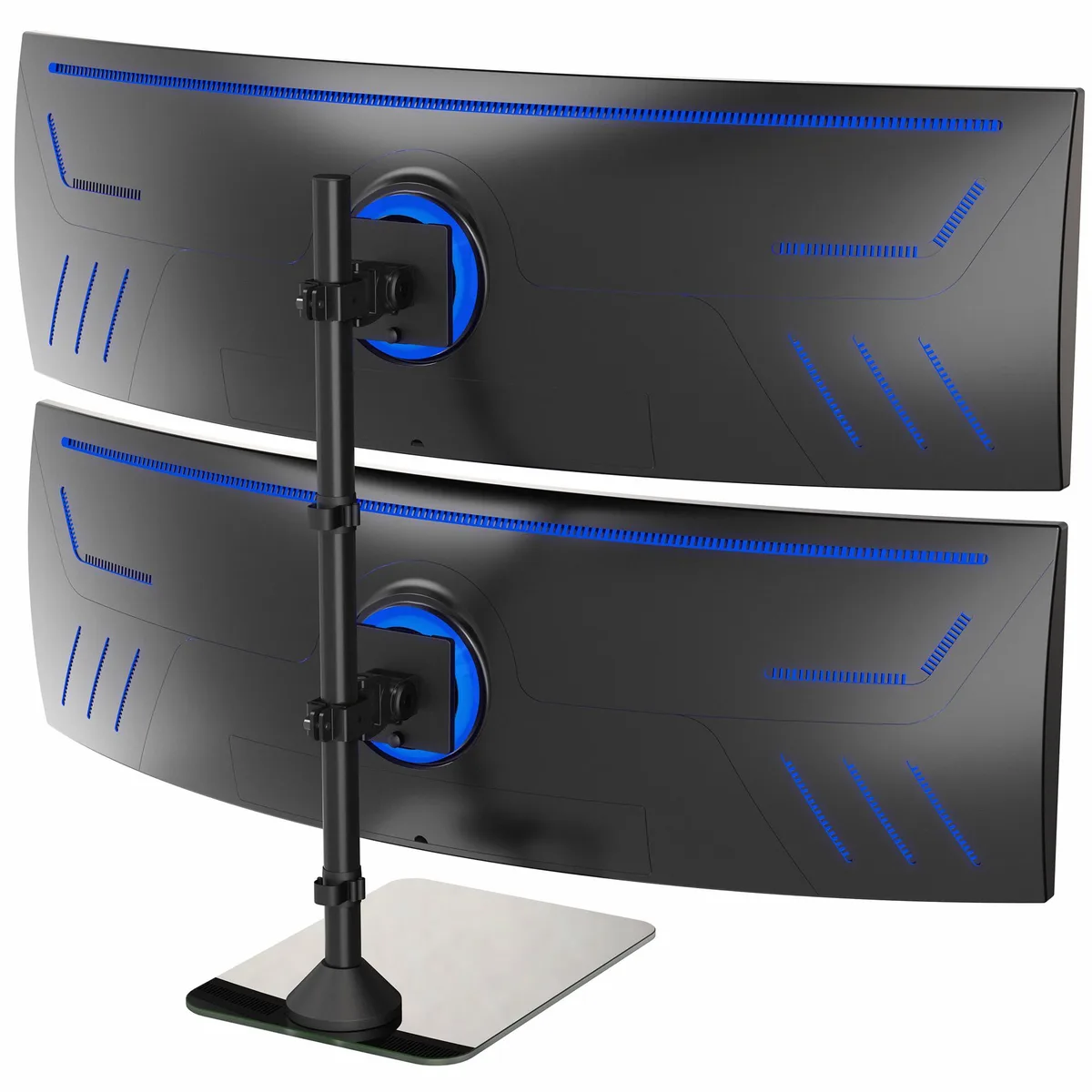 VIVO VIVO Dual Ultrawide Monitor Desk Stand Glass Base 49in 44lb VESA 75 100 STAND-V202LG — product photo