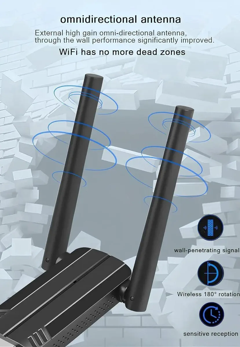 Vszerda Vszerda AX1800 USB 3.0 WiFi 6 Adapter Dual Band 2.4/5GHz 2x5dBi Antennas — product photo
