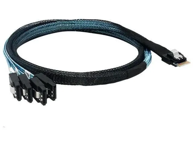 Fervit Fervit 24Gbps SlimSAS 4i SFF8654 to 4 SATA Cable — product photo
