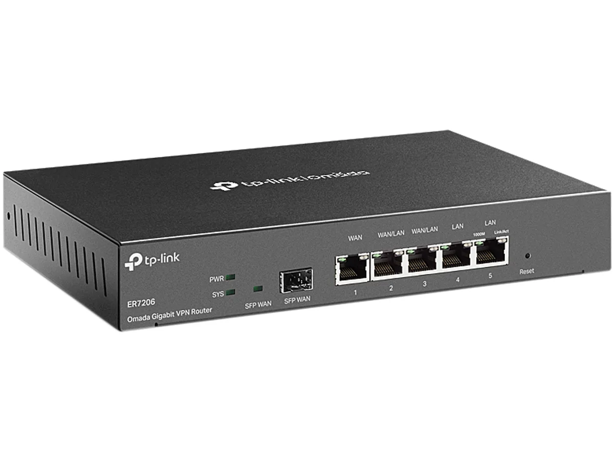 Compact metal box with five Gigabit ports and one SFP slot