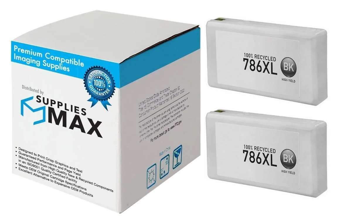 SuppliesMax SuppliesMax T786XL120-D2 Black Inkjet Cartridge 2-Pack 2600 Pages — product photo