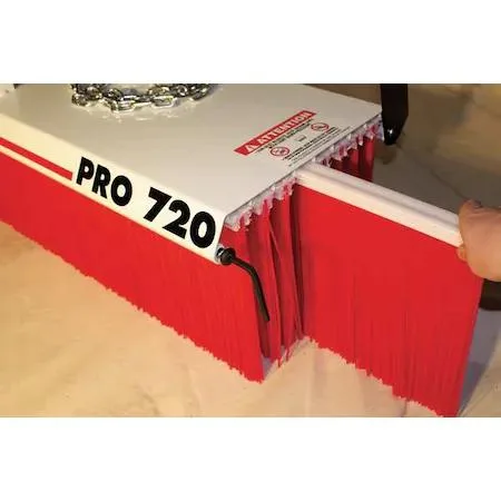 Eight 60-inch wide polypropylene brushes, 11 inches tall, in a pack of eight