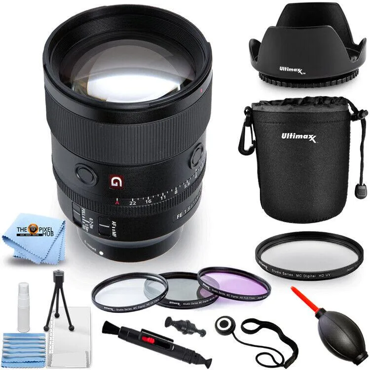 Sony Sony FE 135mm f/1.8 GM lens SEL135F18GM with filter kit and pouch — product photo