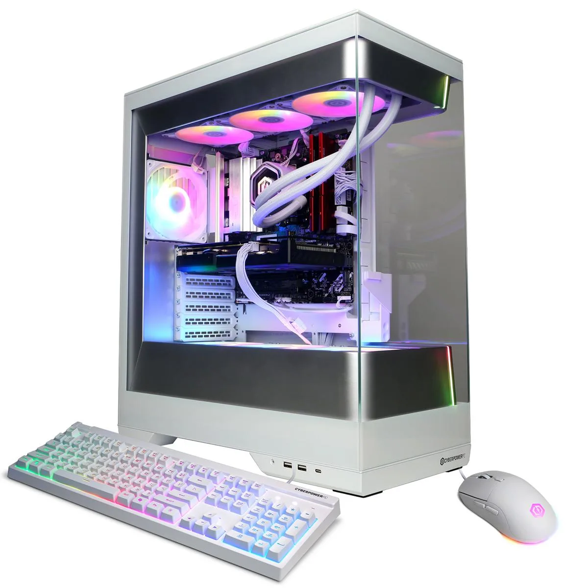 CyberpowerPC CyberpowerPC Gamer Supreme Ryzen 7 9850X3D 32GB 1TB RX 9060 XT 16GB White — product photo
