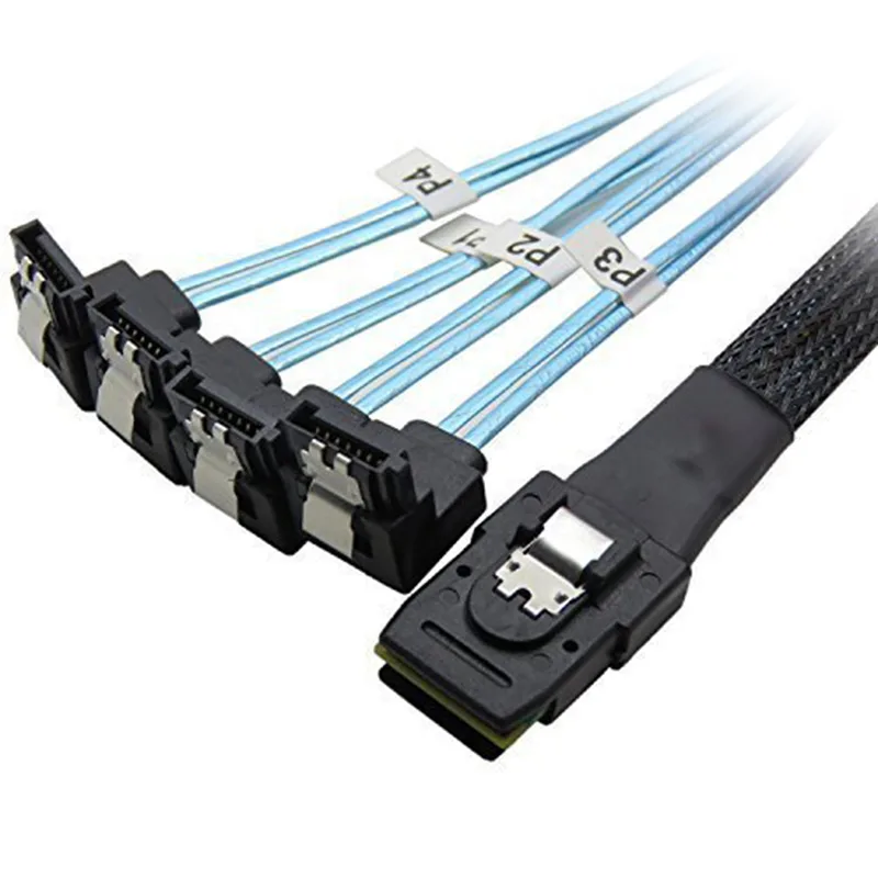 EN-Labs EN-Labs .5 m Mini SAS 36-pin SFF-8087 to 90° 4× SATA 7-pin Breakout Cable — product photo