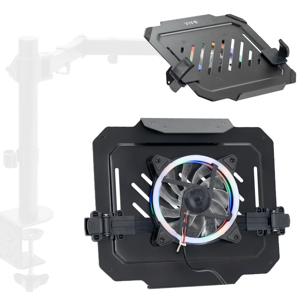  VIZO STAND-LAP5F laptop cooling pad 12-15.6" RGB fan VESA 75x100mm black — product photo