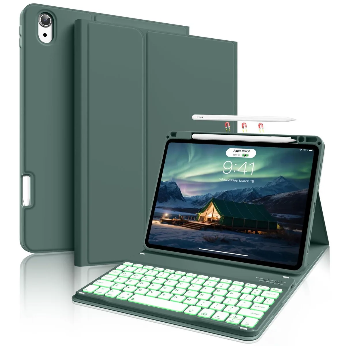 GSM Outdoors GSM Outdoors 2 in 1 accessory for iPad Air 11-inch M3/M2 2025/2024 Green — product photo