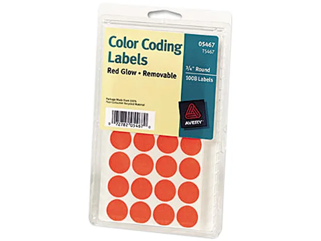 Avery Avery 5467 Neon Red Removable Round Labels 1008 Pack — product photo