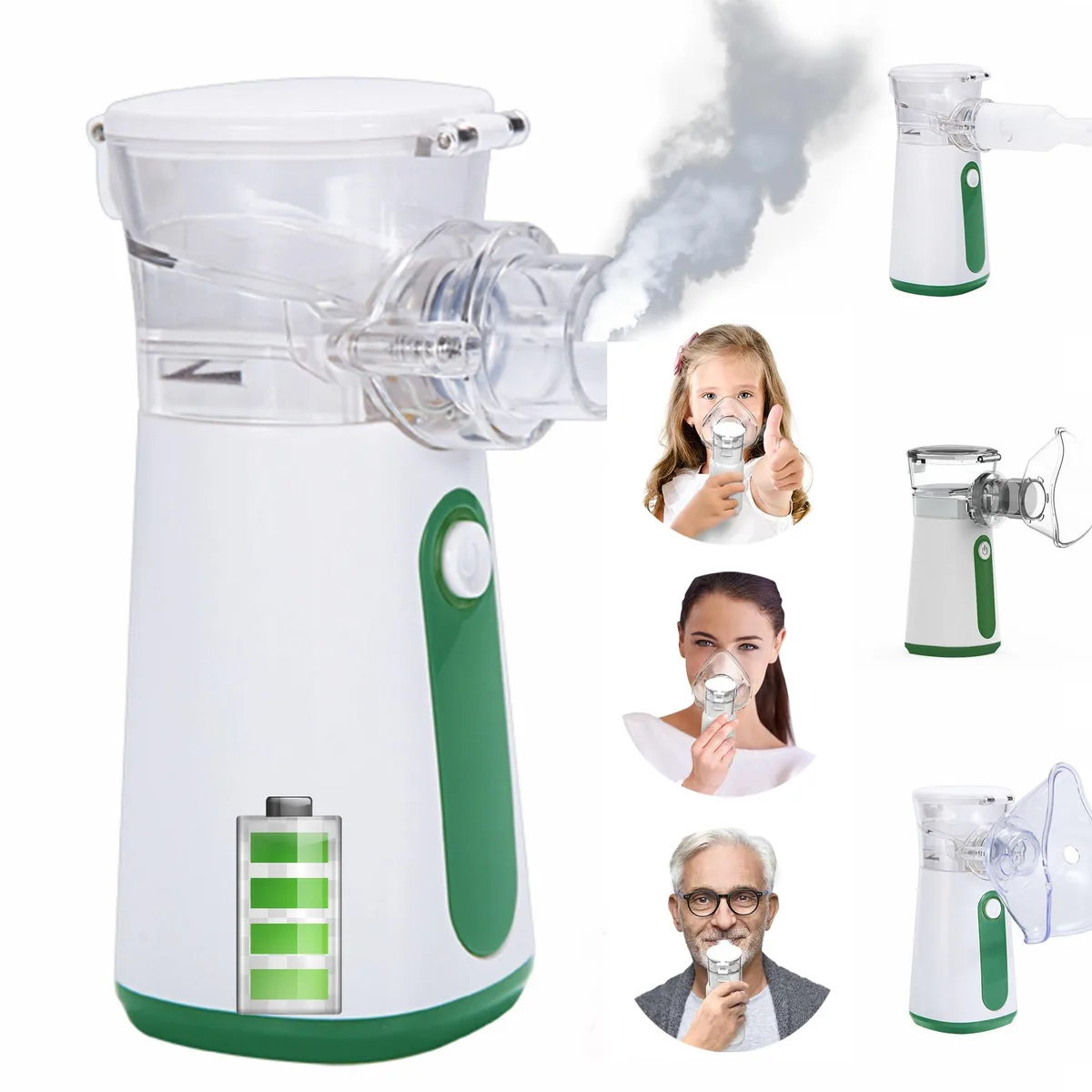 Mericonn Mericonn Compact Portable Mesh Nebulizer Auto-Cleaning Home Health Care — product photo