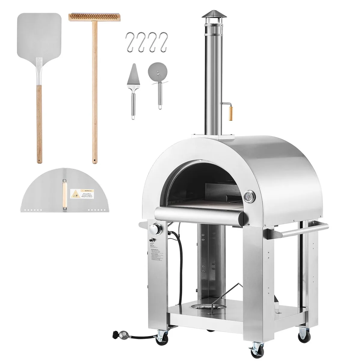 VEVOR VEVOR Dual Fuel Pizza Oven 26 in Pellet Gas Black — product photo