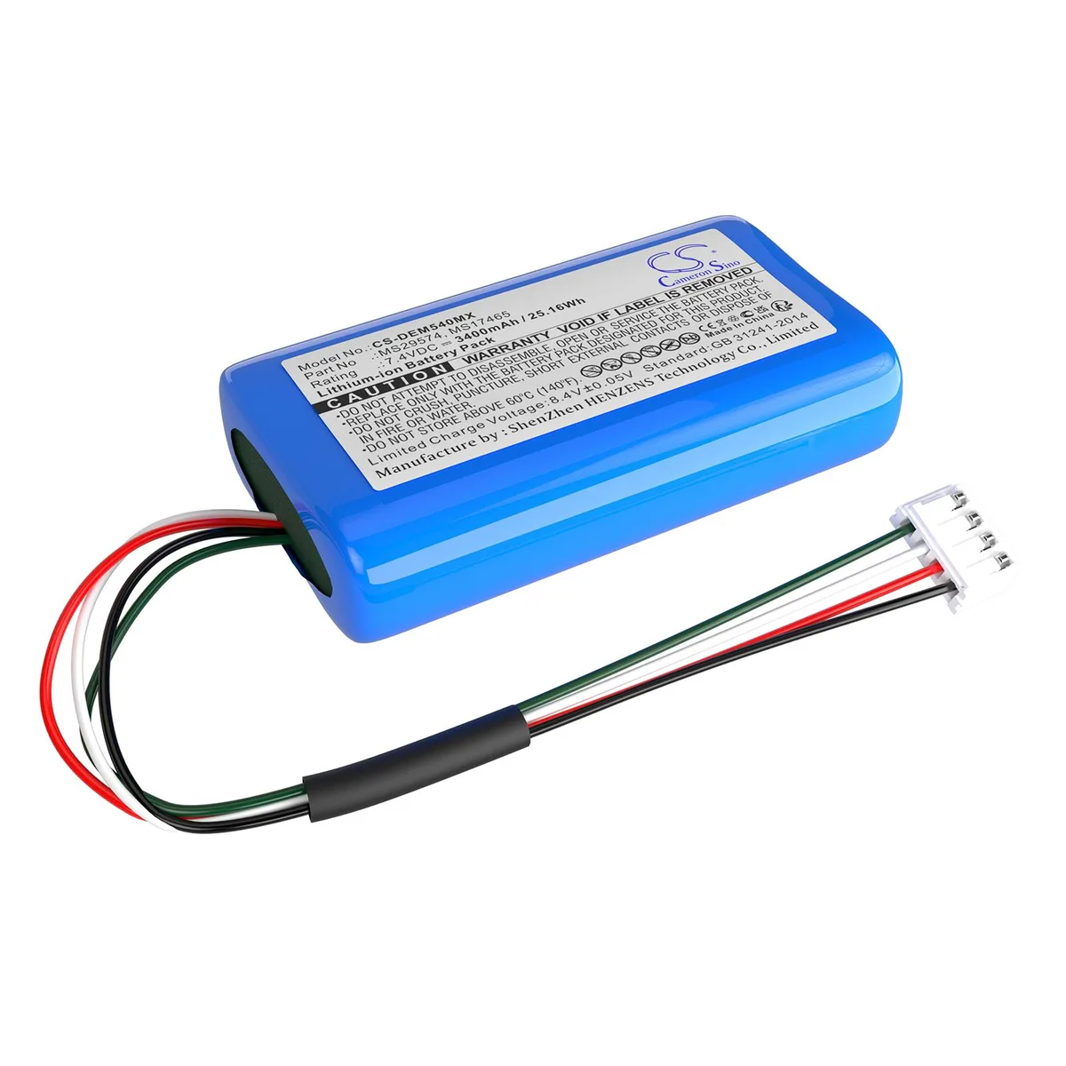 Cameron &amp; Co Cameron &amp; Co DS-CS-DEM540MX 7.4V 3400mAh Li-ion Battery Blue — product photo