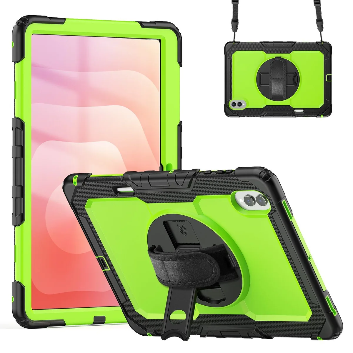 Timoom Timoom Heavy Duty Shockproof Case Green 14.6" 360° Stand Straps 2025 — product photo