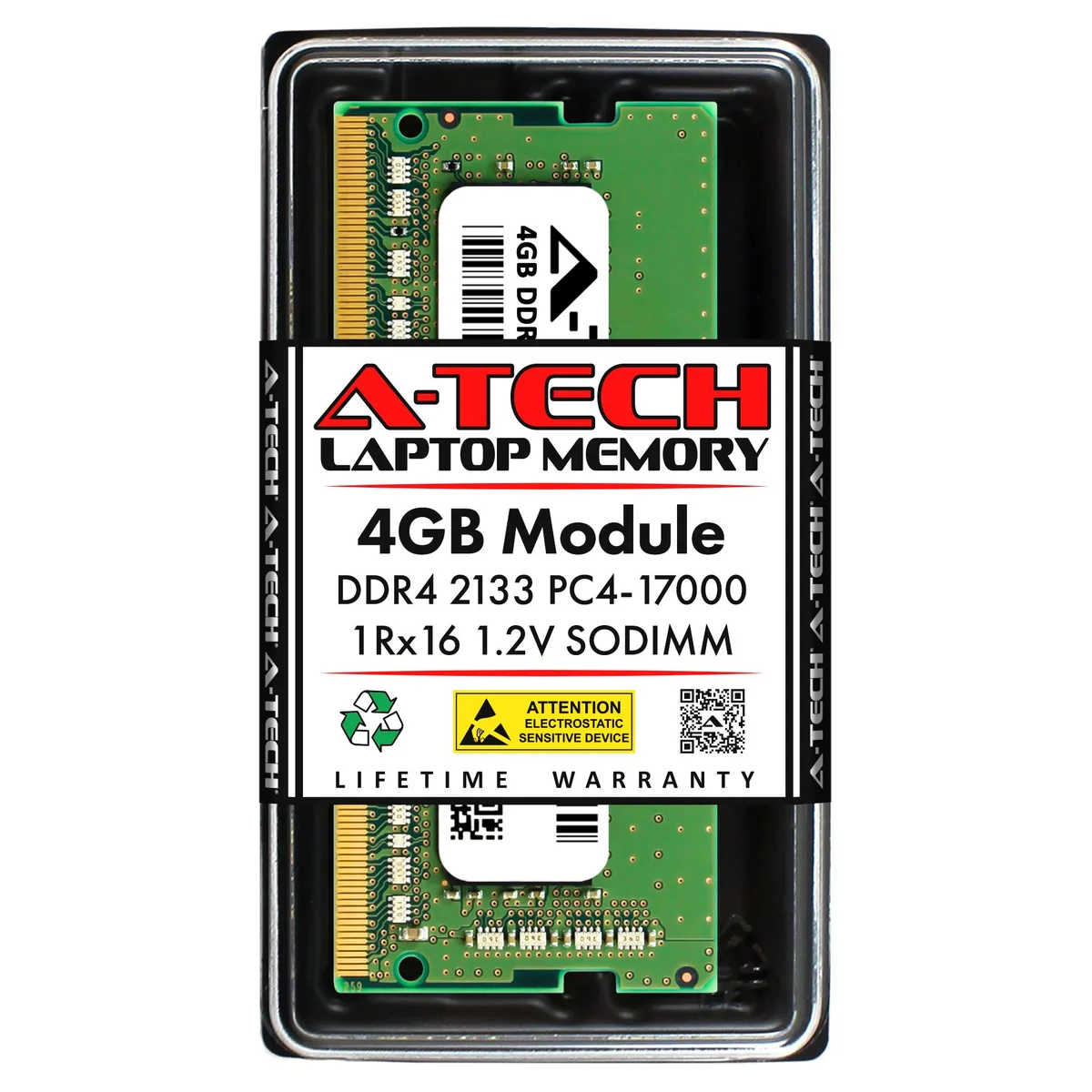 A-Tech A-Tech 4GB DDR4 2133MHz CL15 1.2V 260-Pin SODIMM Samsung M471A5244CB0-CPB 1Rx16 Laptop RAM — product photo
