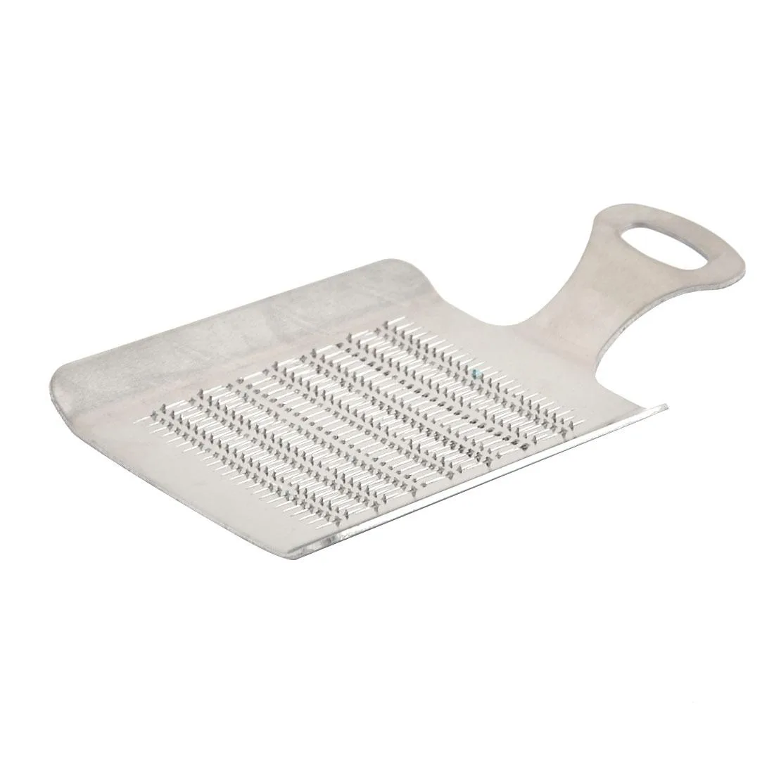 Stainless steel ginger garlic grater silver tone rectangular flat shape
