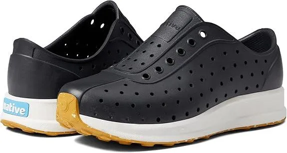 Native Native Robbie Child Sneaker Jiffy Black/Shell White/Mash Speckle Rubber C10 — product photo