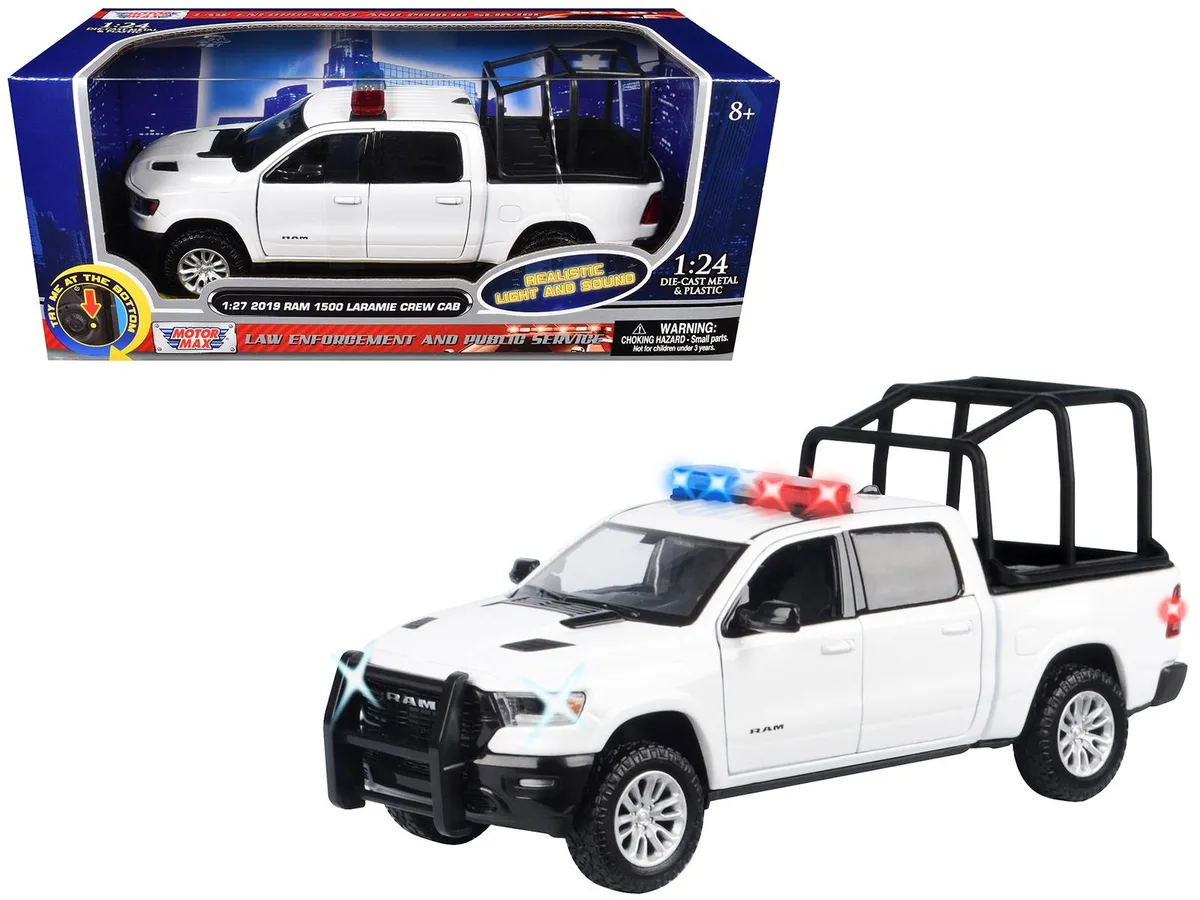 MOTORMAX MOTORMAX 2019 RAM 1500 Laramie Crew Cab Pickup with Bed Cage 1/27 Diecast — product photo