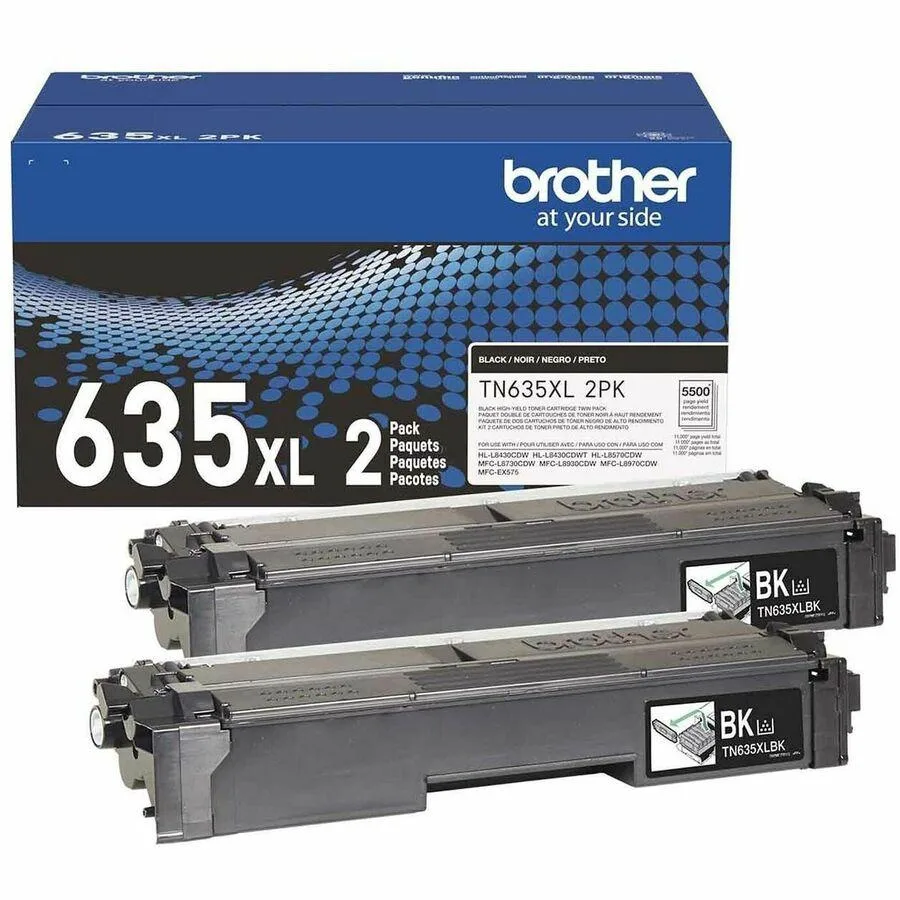 Brother Brother TN635XL2PK twin-pack toner cartridges (genuine brands) — product photo