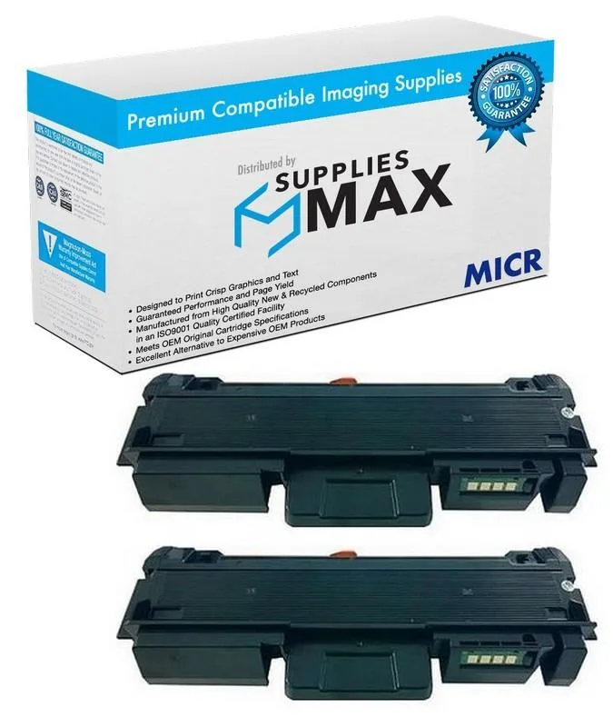 SuppliesMax SuppliesMax Samsung MLT-P116B-MICR Toner Cartridge 2 Pack 3000 Pages — product photo