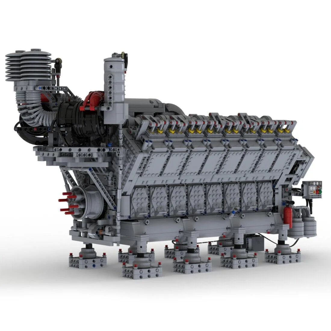 ZITIANYOUBUILD ZITIANYOUBUILD MOC-73232 V16 Diesel Engine 4777 Parts Educational Building Set — product photo