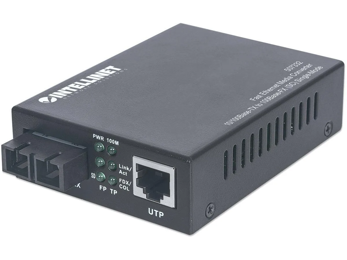 Intellinet Network Solutions Intellinet Network Solutions 507332 10/100Base-TX to 100Base-FX SC 1310 nm 20 km switch module — product photo