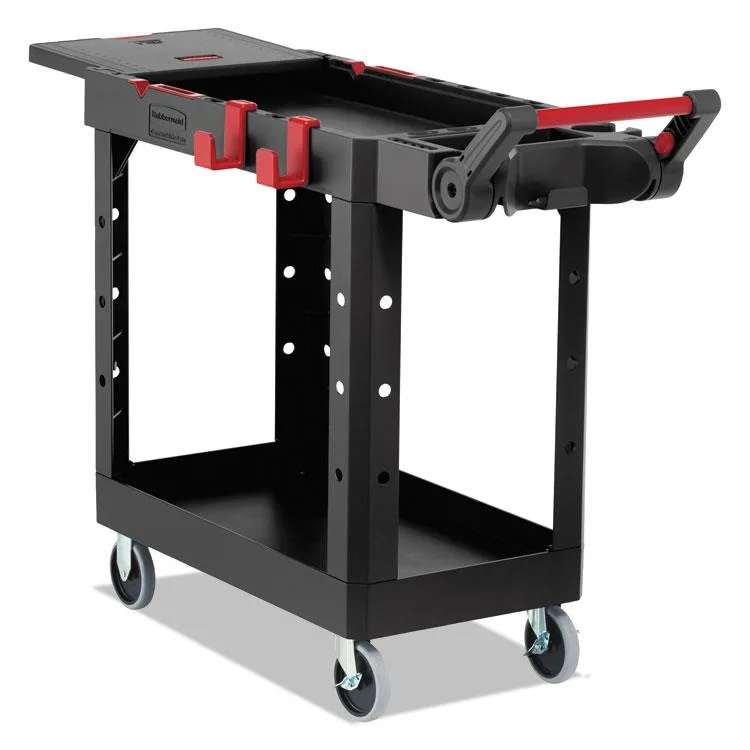 Rubbermaid Commercial Rubbermaid Commercial Heavy Duty Adaptable Utility Cart 2 Shelves 17.8"w x 46.2" tool storage — product photo