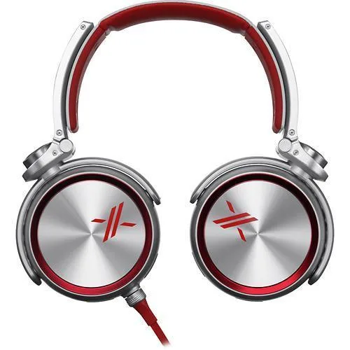 Sony Sony MDRX10/RED over-ear headphones red/silver 50mm drivers 106dB 24 ohms 3.9m cord — product photo