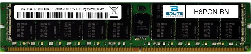 Brute Networks Brute Networks 8GB DDR4-2133 CL15 1.2V 2Rx8 Registered RDIMM 288-Pin — product photo