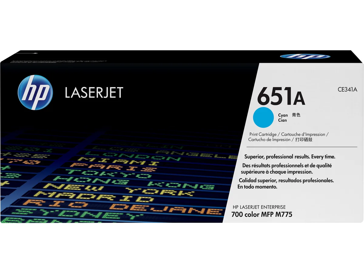 HP HP CE341A 651A Cyan Toner Cartridge 16000 Pages — product photo