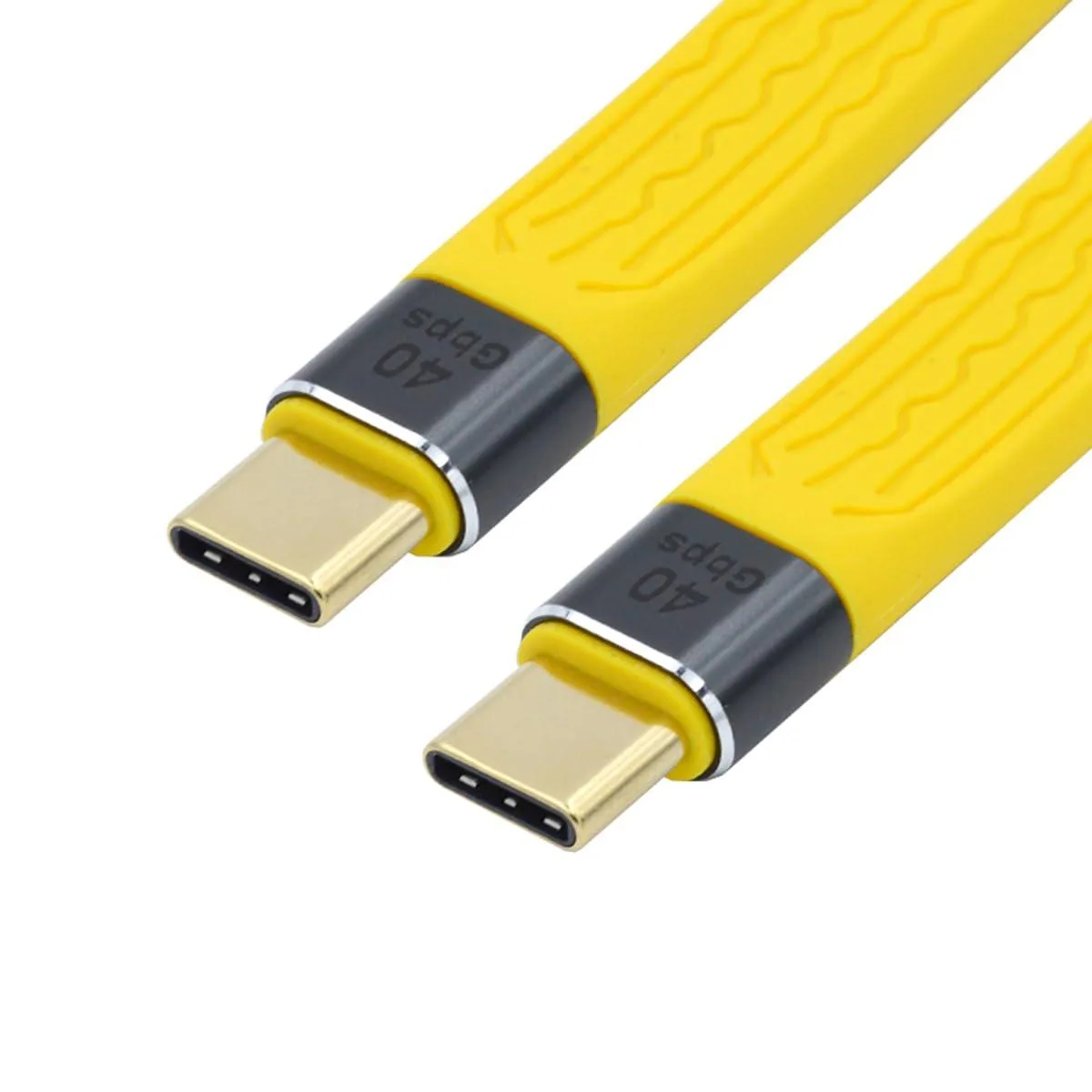 LORDWORLD LORDWORLD Yellow USB4 40Gbps 100W 8K 13cm Cable — product photo