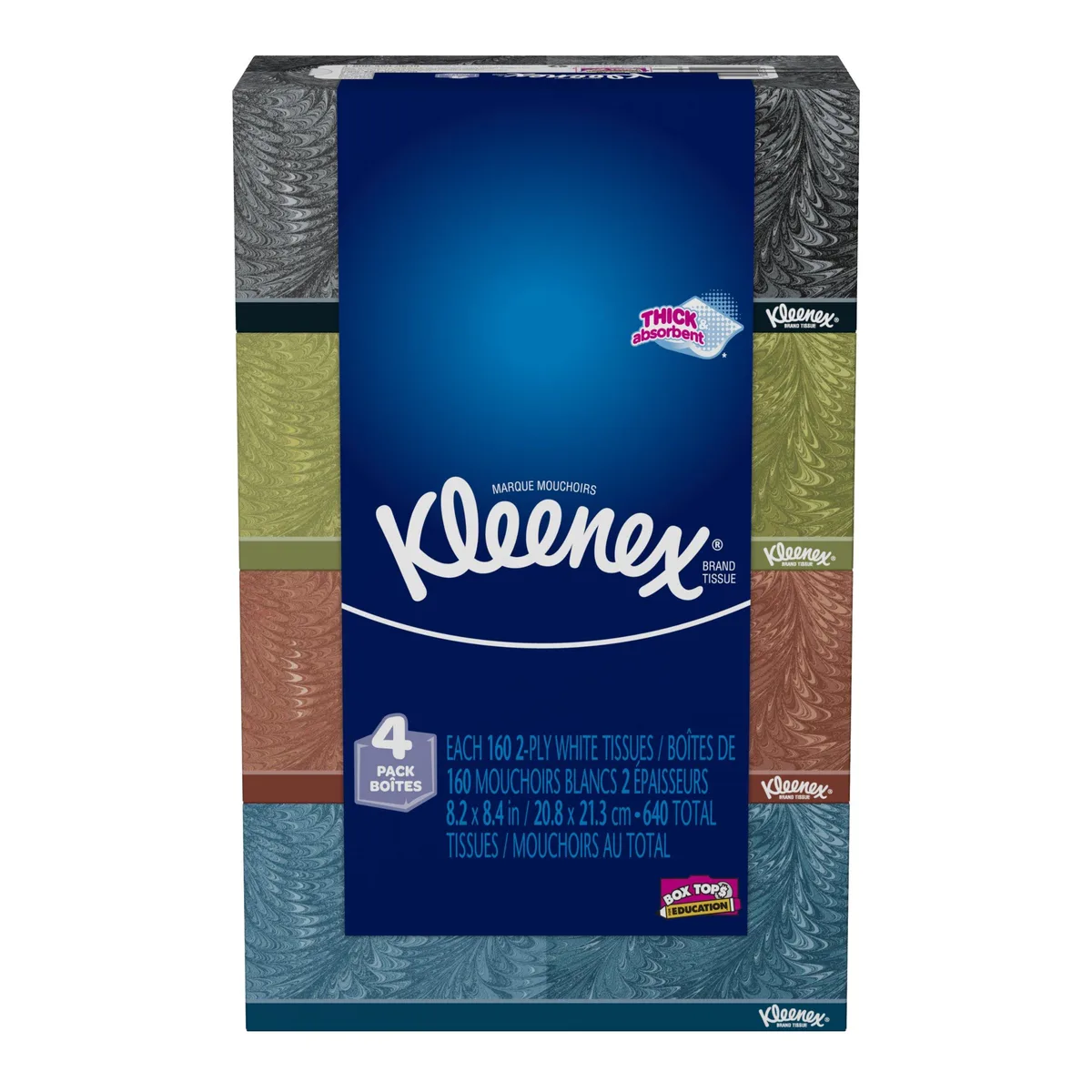  Kleenex Everyday Tissues 160 Sheet 2-Ply Flat Box 4 Pack — product photo