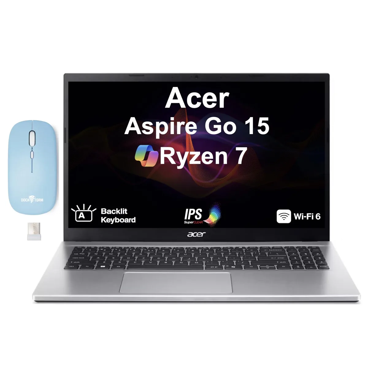 Acer America Acer Aspire Go 15 laptop Ryzen 7 5825U 16GB DDR4 1TB PCIe SSD 15.6" FHD — product photo