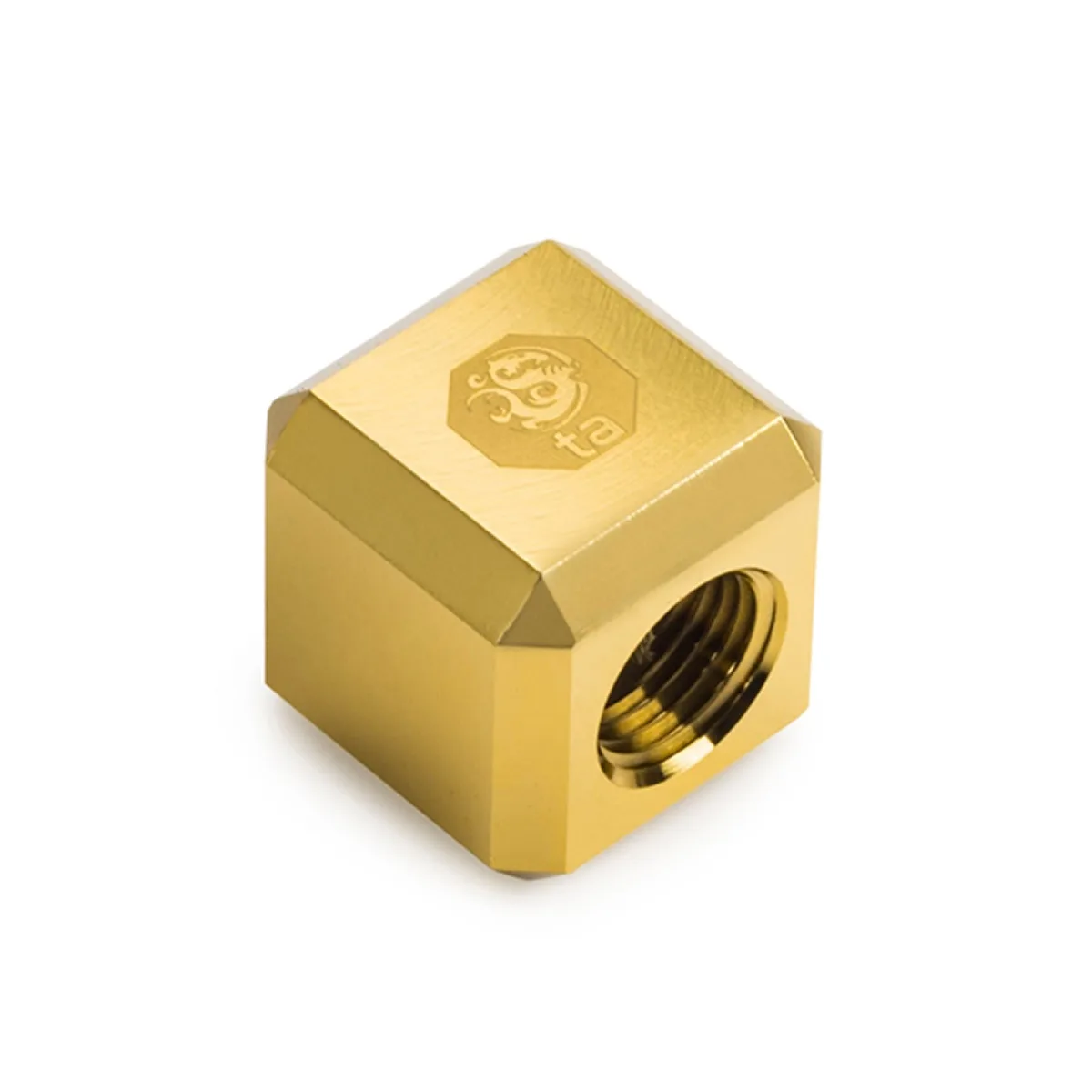 Bitspower Bitspower Touchaqua G1/4" T-Block Fitting True Brass 2-pack BPTA-TMB-TB — product photo