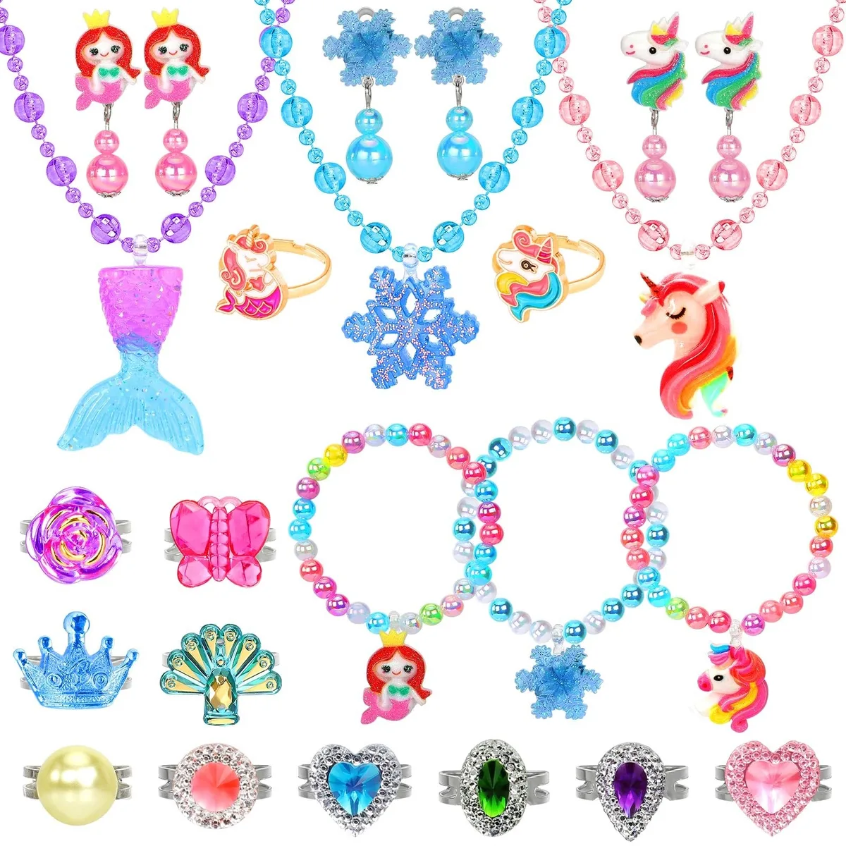  BYHTTKIGM 24 PCS Adjustable Rings Multicolor Pink — product photo
