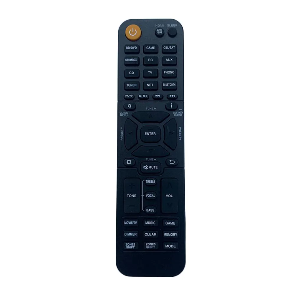 Small black rectangular remote with button grid
