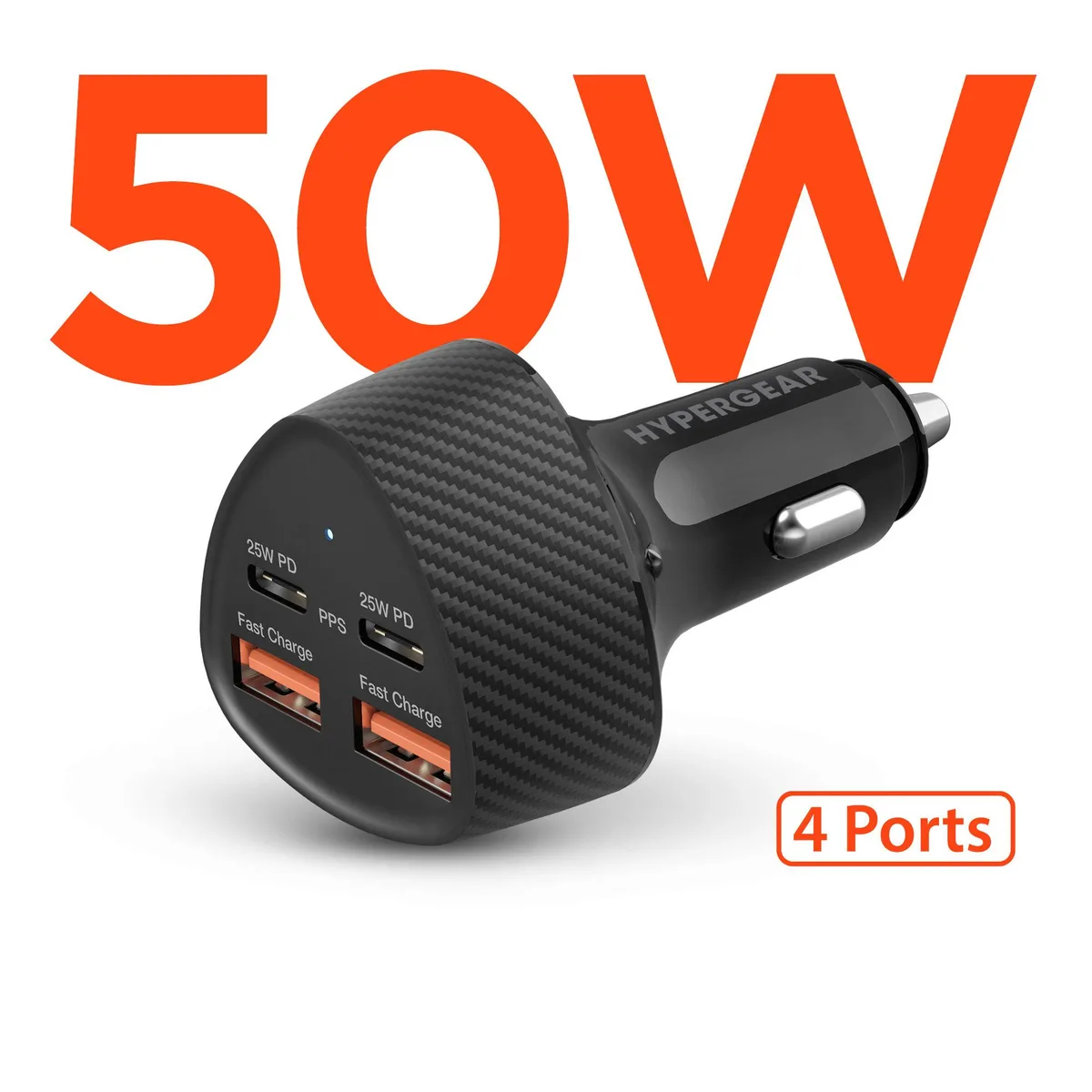 HyperGear HyperGear Speedboost Quad PD Car Charger 50W — product photo