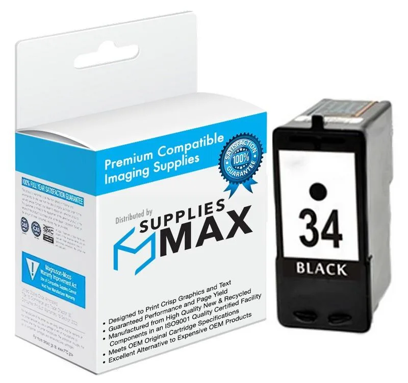 SuppliesMax SuppliesMax 18C0034 Black High Yield Inkjet Cartridge 475 Pages — product photo