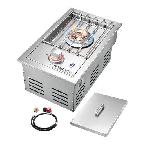 VEVOR VEVOR Single Side Burner 17000 BTU LP/NG 304 Stainless Steel with LED — product photo