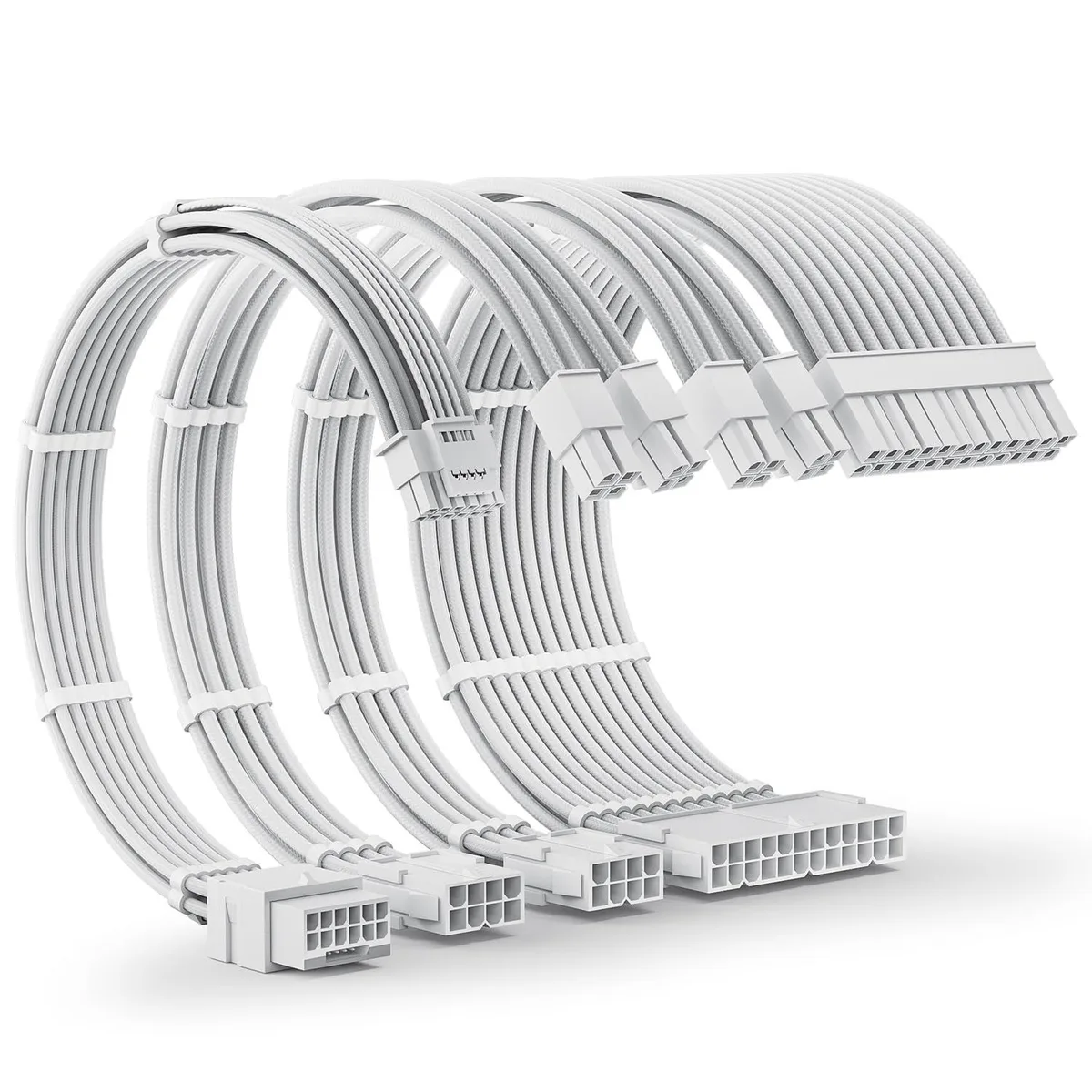  Asiahorse PCIE5.0-4KIT PSU Extension Cable Kit Pure White 30cm — product photo