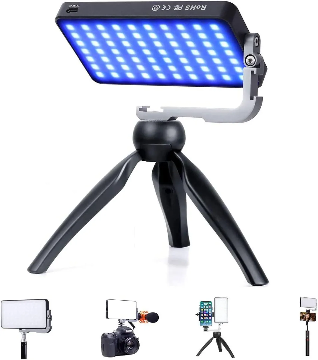  Neewer G2 Pocket RGB Camera Light 7200mAh 2600-10000K 150 LED 190min Aluminium Tripod — product photo
