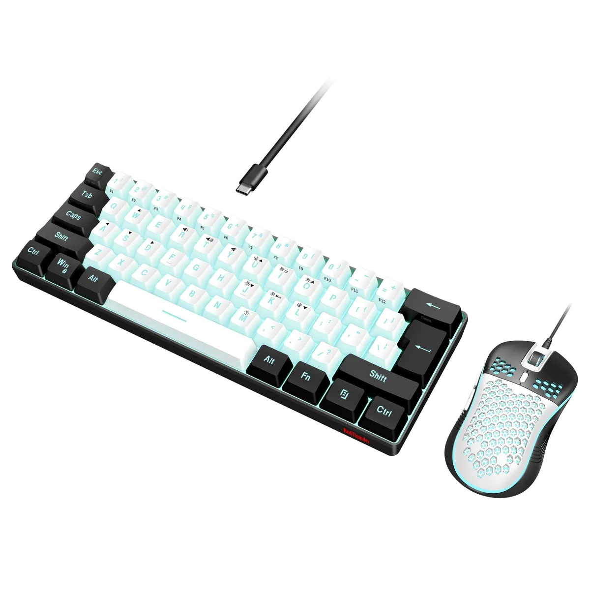  Redragon K62 61-Key RGB Gaming Keyboard and Mouse Combo — product photo